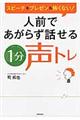 人前であがらず話せる1分声トレ