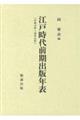 江戸時代前期出版年表〔万治元年～貞享五年〕