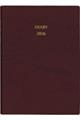 047 中型横線ダイアリー・ソフト(赤)ペン差し付