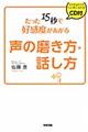 たった１５秒で好感度があがる声の磨き方・話し方