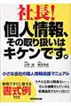 社長！個人情報、その取り扱いはキケンです。