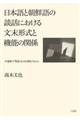 日本語と朝鮮語の談話における文末形式と機能の関係