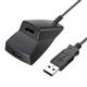 サンワサプライ 手元延長用2ポートUSB2.0ハブ(ブラック） USB-2H215BK