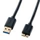 TTvC USB3.0}CNP[u(A-MicroB)1.8m KU30-AMC18BK