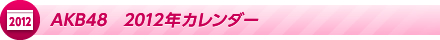 AKB48 2012年カレンダー